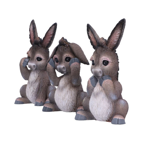 Three Wise Donkeys 11cm